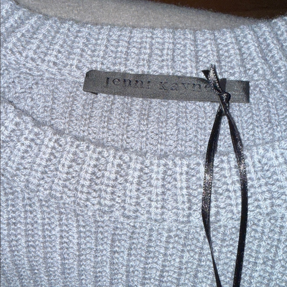 Jenni Kayne Dusty Blue Fisherman Sweater NWT - Picture 5 of 5